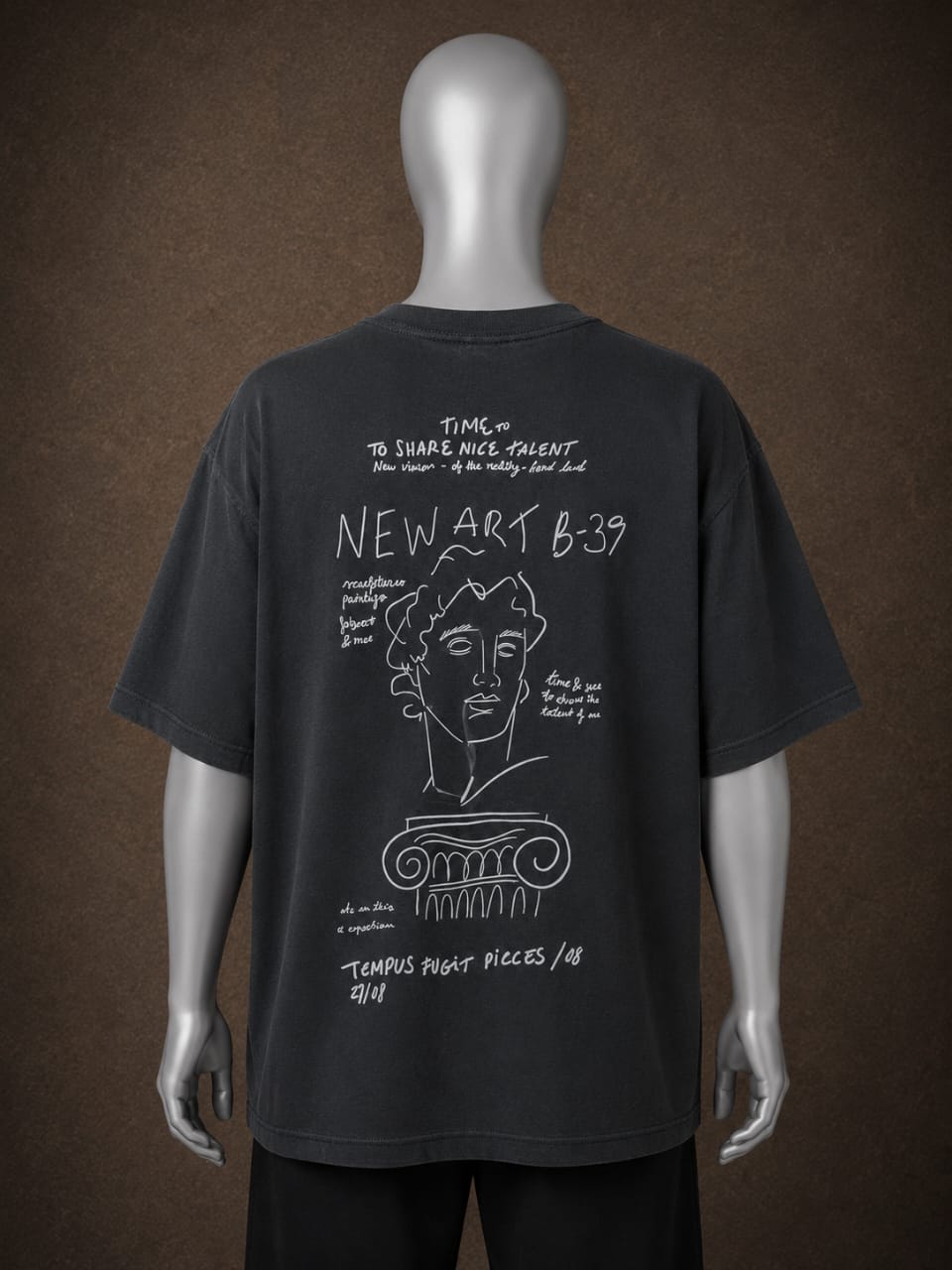 Wired & In Motion Angel Silhouette Graphic T-Shirt – Washed Navy