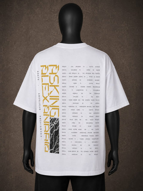 Alexandria North American Tour Graphic Oversized T-Shirt – White