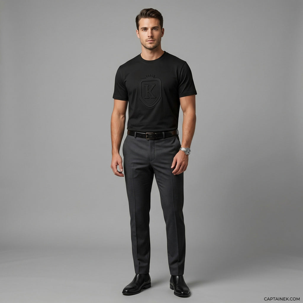 Premium Black Crest Tee