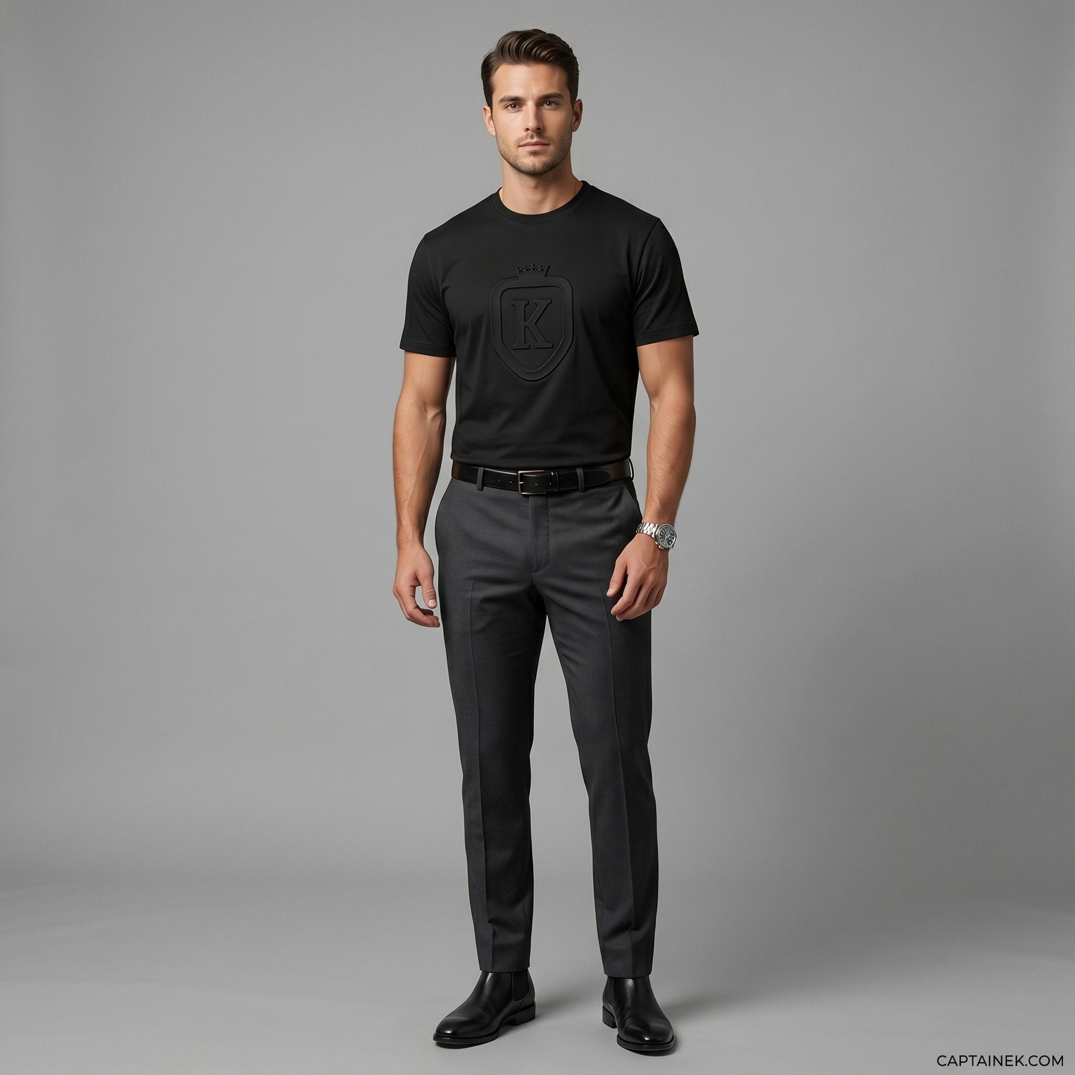 Premium Black Crest Tee