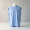 Men's Sleeveless Embroidered Logo Tee – Sky Blue