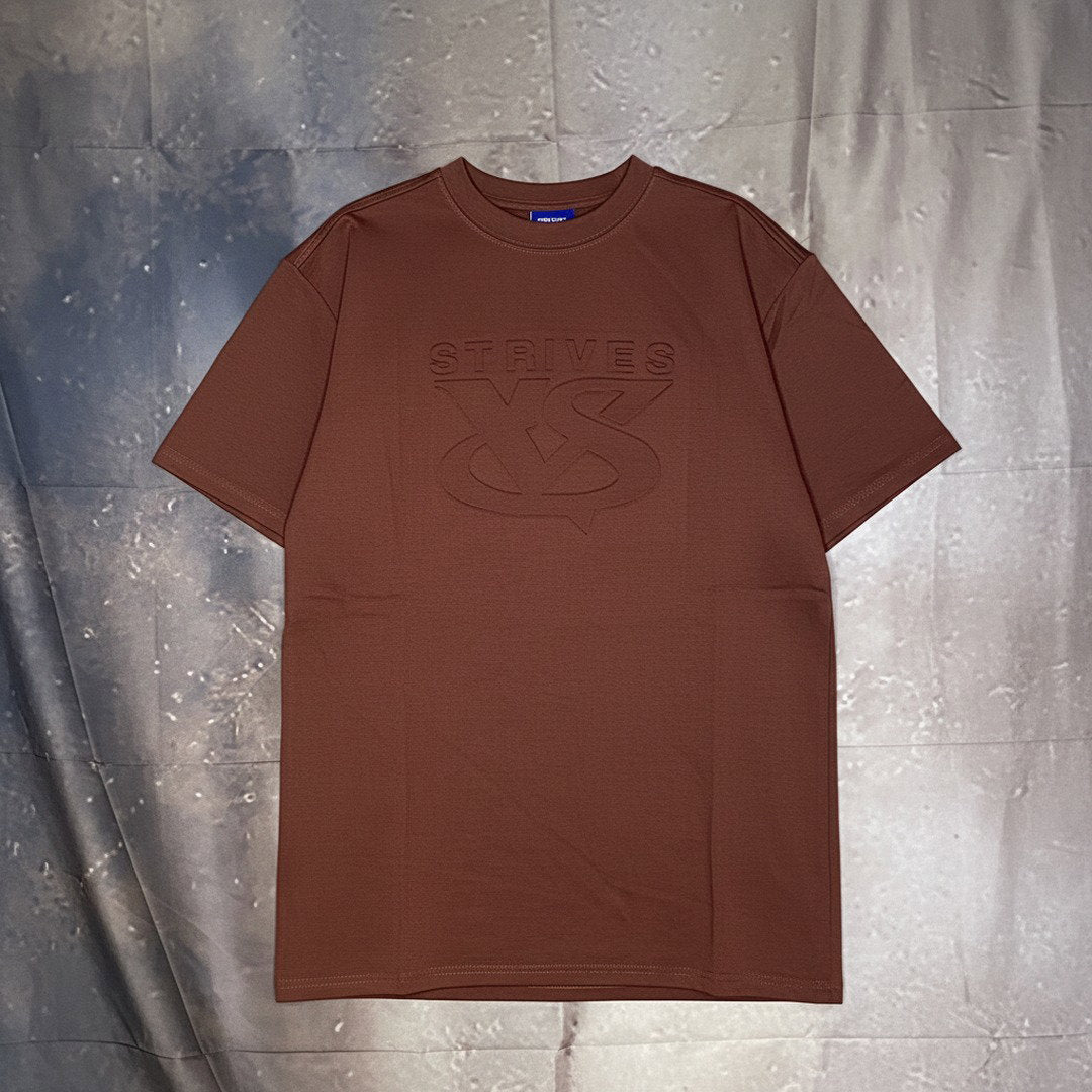 Strives Brown Embossed Tee