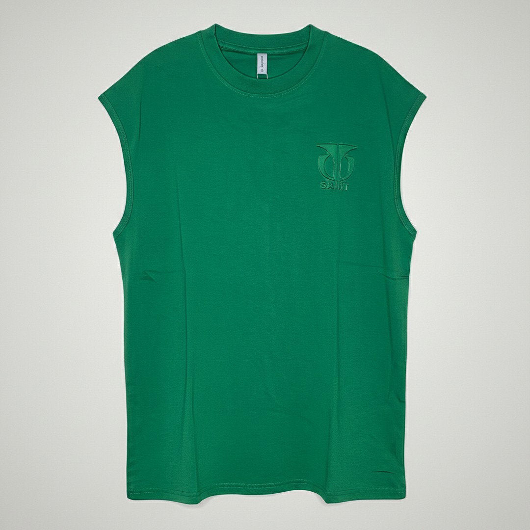 Men's Sleeveless Tonal Logo Tee – Kelly Green