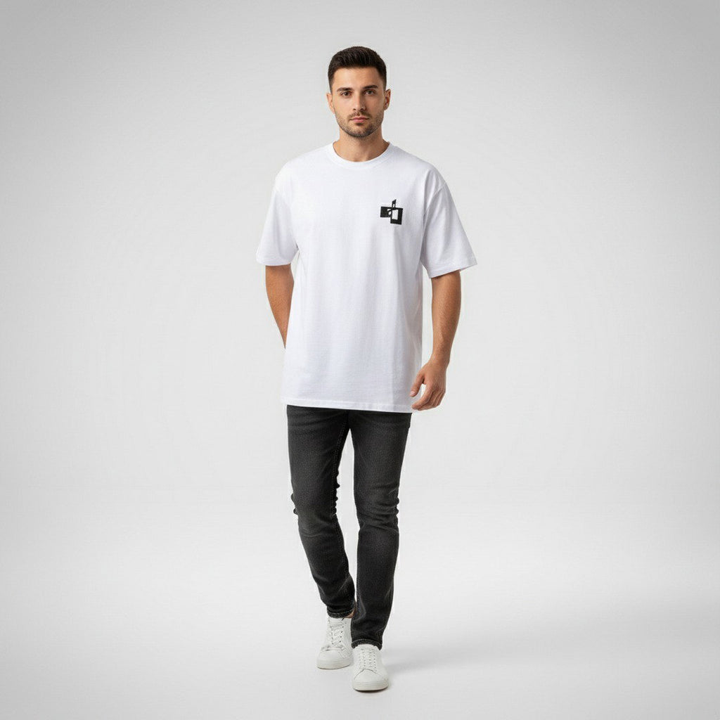 White Icon Oversized Tee